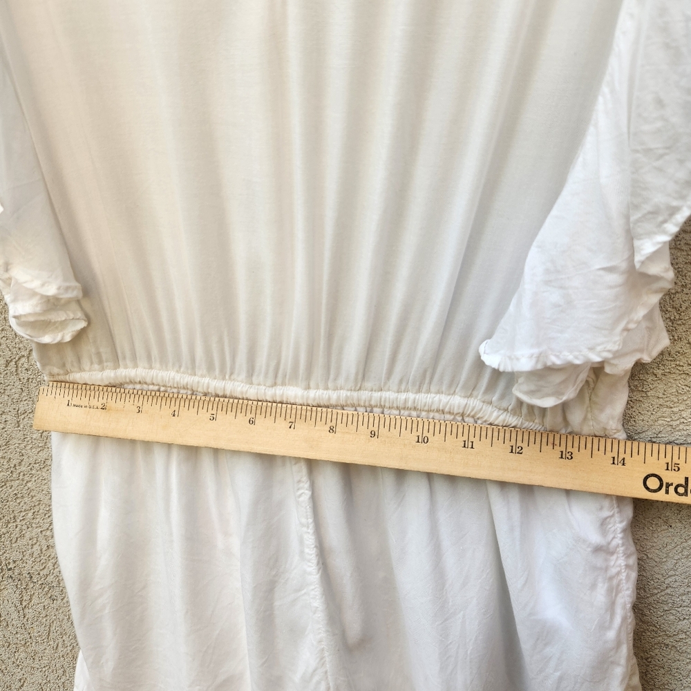 AMERICAN EAGLE Women's Romper Small White Lacy Y2K Shorts Vampire Diaries - Picture 11 of 12
